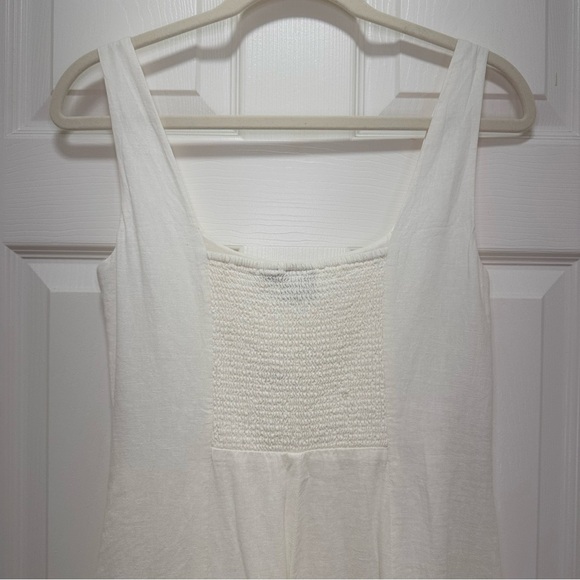 NWT GAP Linen-Blend Square-Neck White Maxi Dress Size Small - Picture 7 of 13